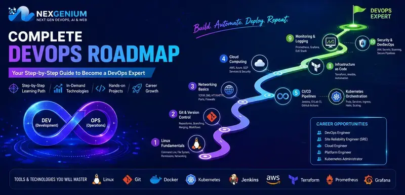 DevOps Roadmap 2026: Complete Guide for Beginners
